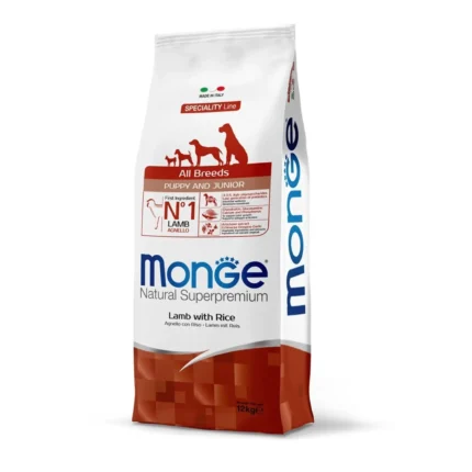 Monge Cão Speciality Line All Breeds Puppy & Junior Borrego e Arroz 12Kg