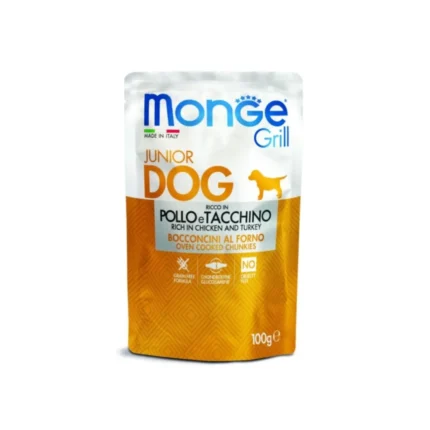 Monge Cão GRill Puppy & Junior Frango & Peru 100GR