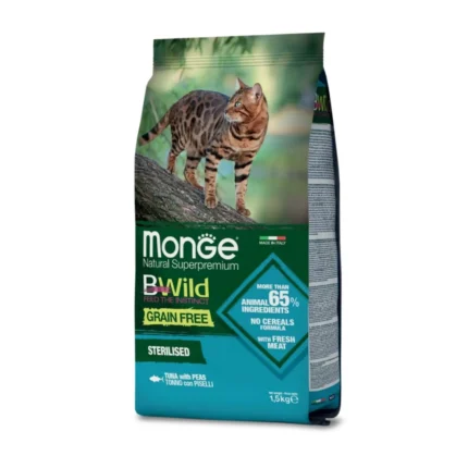 Monge Gato BWild Sterilized Atum & Ervilhas 1,5Kg