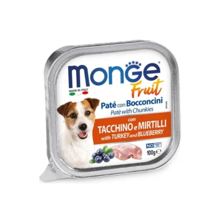 Monge Cão Fresh Paté com Peru & Mirtilo 100GR